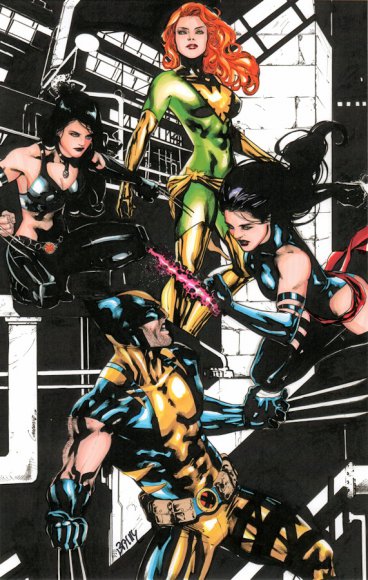 Phoenix, Psylocke, X-23 and Wolverine