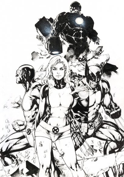 Jean Grey, Cyclops & Wolverine