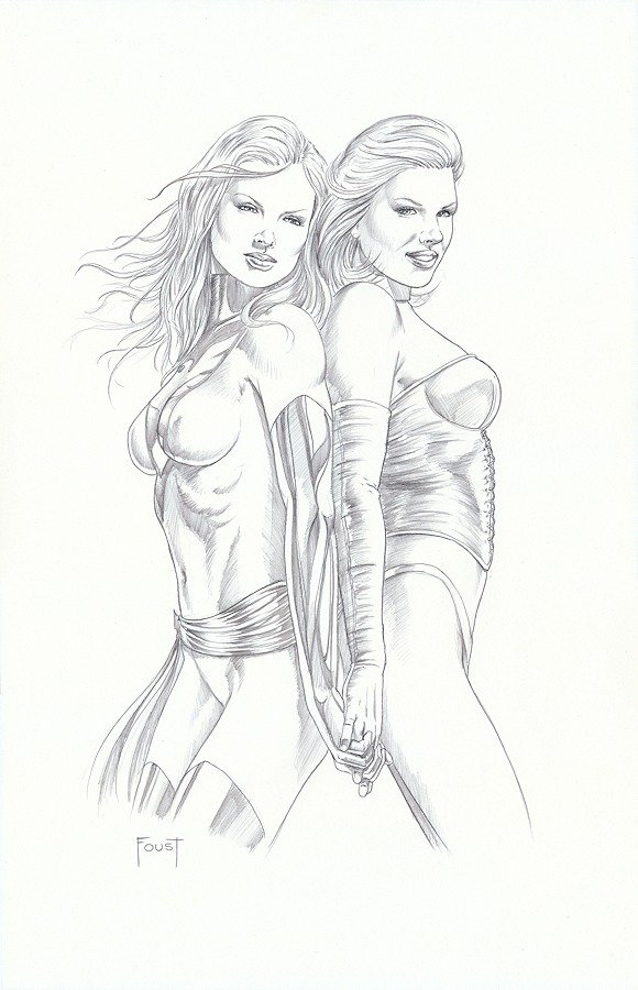 Phoenix (Jean Grey) and White Queen (Emma Frost)
